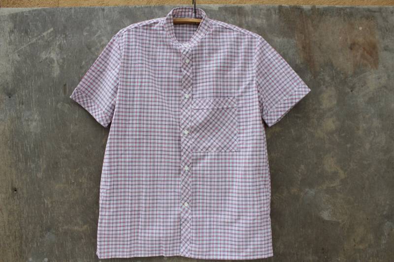 Vintage Herren Hemd Kariertes Kurzarm /Grösse 41 Legeres Unbenutztes Durchgeknöpftes von miovinta