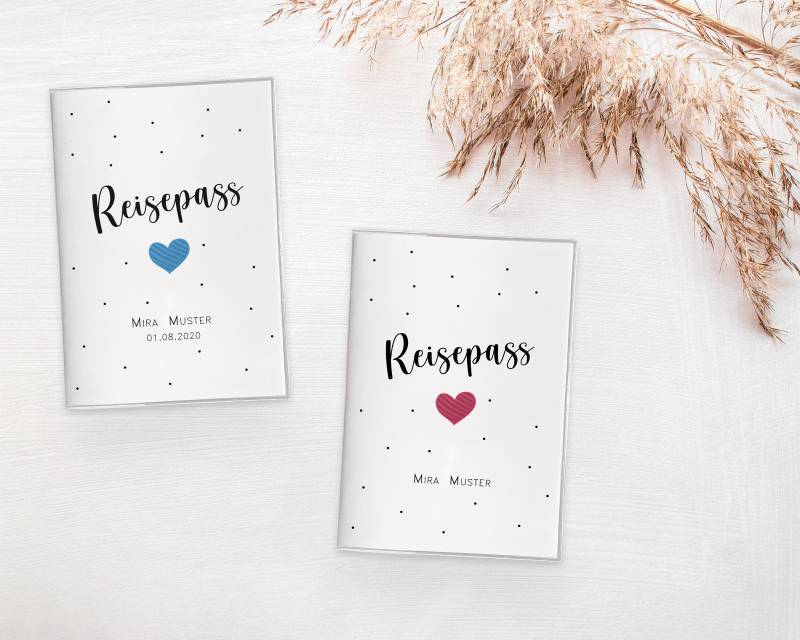 Reisepass-Hülle | Kinderreisepass-Hülle "Dots" Personalisiert von miraswelten