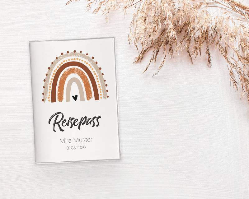 Reisepass-Hülle | Kinderreisepass-Hülle "Regenbogen" Personalisiert von miraswelten