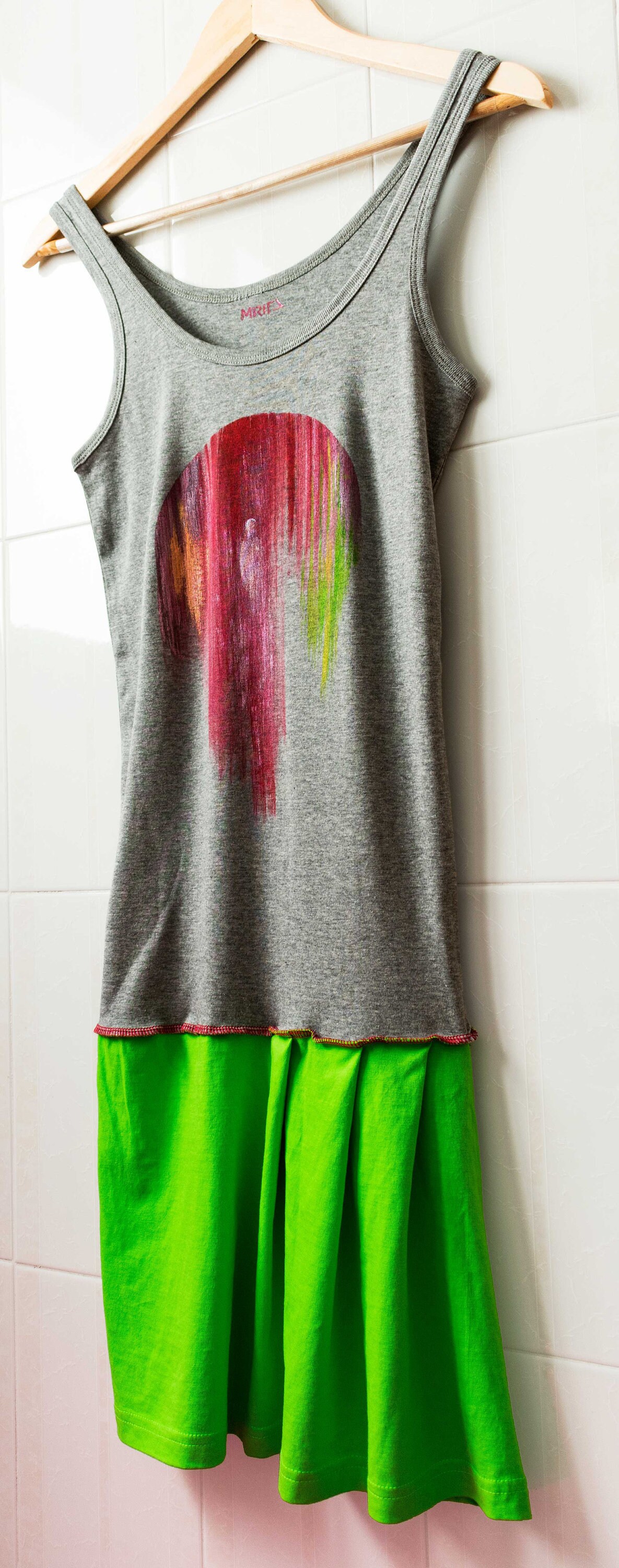 Zwei Farben Kleid Grau Und Lime Grün Besondere Geschenk One Of A Kind Waterfalls Zwei Farben Kleid Grau Und Lime Grün Besondere Geschenk One Of A Kind Waterfalls von miritaTshirts