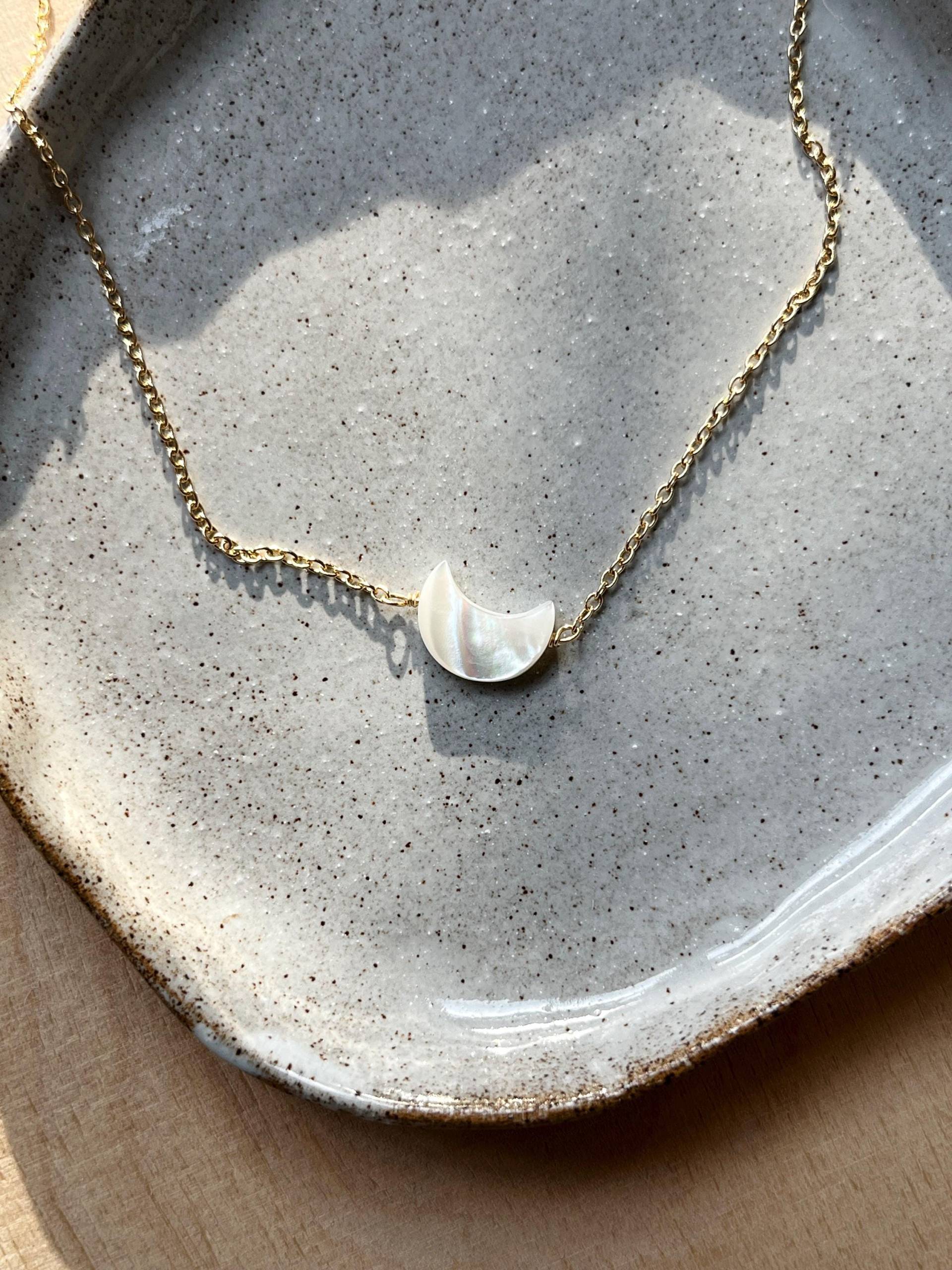 Kette Luna - Süßwasserperlen An Vergoldeter von mirostudiode