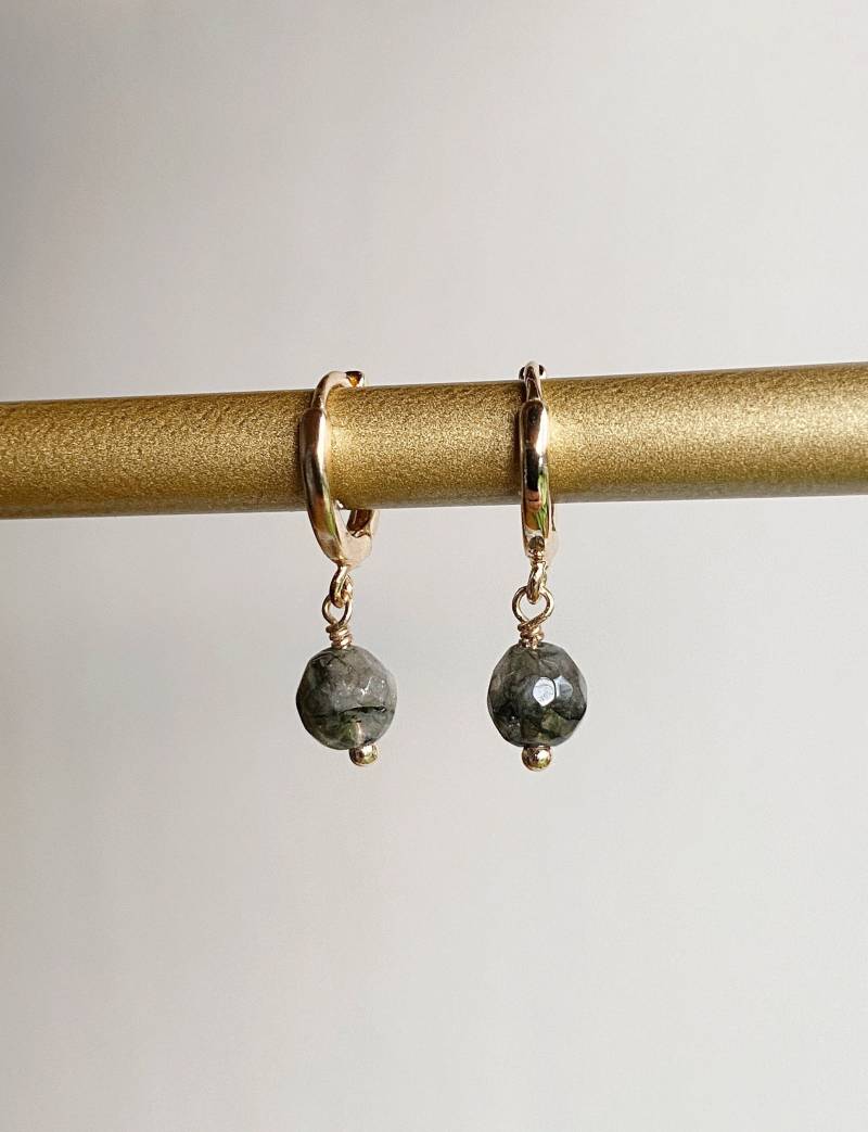 Ohrhänger Josie - Schwarzer Labradorit von mirostudiode