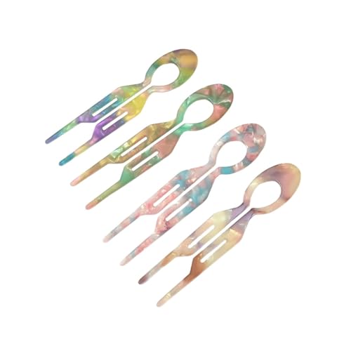2025 Stil Acryl Haarnadel für Frauen, U-förmiges Haar-Accessoire für alle Frisuren, perfektes Einkaufen, Verabredungen, Partys, starker Halt, tolles Geschenk für Freunde, Schwestern und Mütter (4 von mishdacthgd
