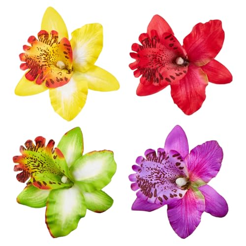 4 Stück Damen-Haarspangen mit künstlichen tropischen Blumen, Frühlings- und Sommer-Haarnadeln, Blumen-Haar-Accessoire von mishdacthgd