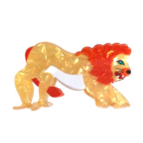 Cartoon-Löwen-Haarspange, Acryl-Haarspange, kleine Haarklammer für Frauen, 1 Stück (1 Stück) von mishdacthgd