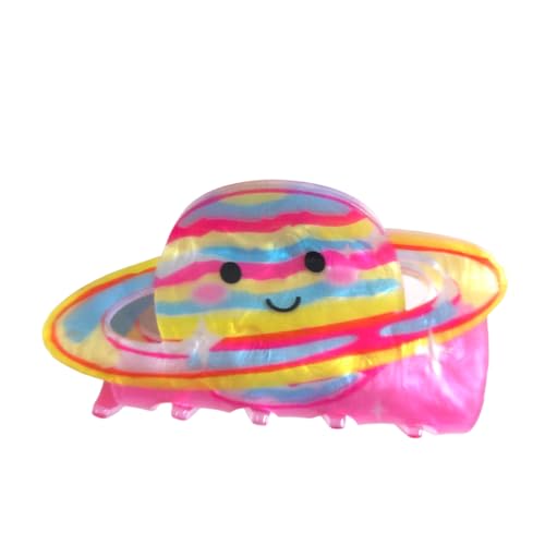 Cartoon Planet Haarspange, Acryl-Haarspange, kleine Haarklammer für Frauen, 1 Stück (1 Stück) von mishdacthgd