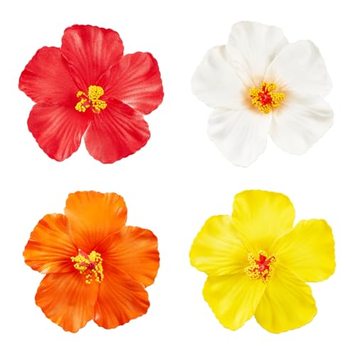 Damen-Haarspangen, künstliche Hibiskusblumen, Frühlings- und Sommer-Haarnadeln, 4 Stück von mishdacthgd