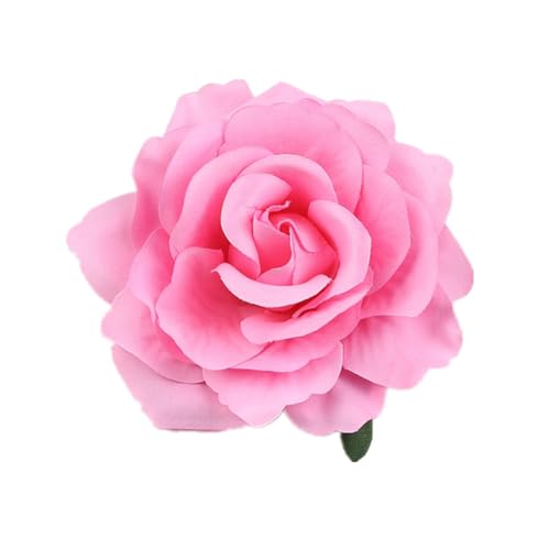 Damen Vintage Elegante Rose Blume Haarnadel Haarspange mit Brosche für Party Reisen Festivals (Rosa) von mishdacthgd