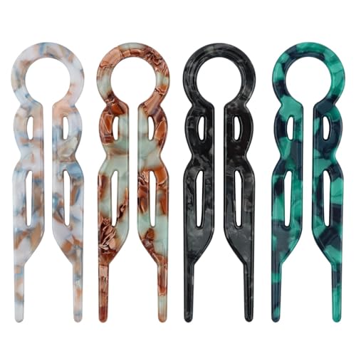 Elegante Haarspangen, Haarstyling-Zubehör für Damen, geeignet für alle Haartypen, 4 Stück (Farbe: A) von mishdacthgd