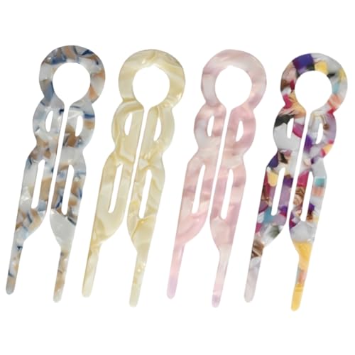 Haarnadeln für Frauen, U-förmige Haarnadeln, neues Haar-Accessoire für feines, dickes und langes Haar (4 Stück) (Set B) von mishdacthgd