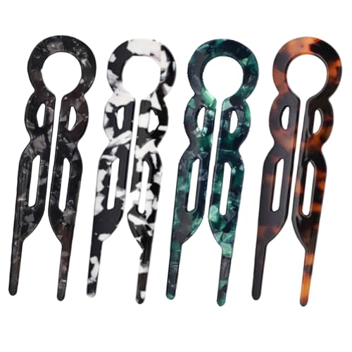 Haarnadeln für Frauen, U-förmige Haarnadeln, neues Haar-Accessoire für feines, dickes und langes Haar (4 Stück) (Set D) von mishdacthgd