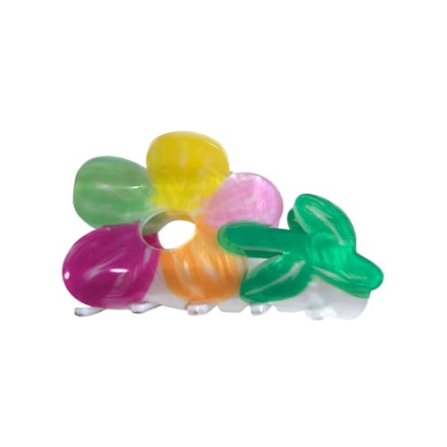 Haarspange mit Cartoon-Blume, Acryl, kleine Haarklammer für Damen, 1 Stück (1 Stück) von mishdacthgd