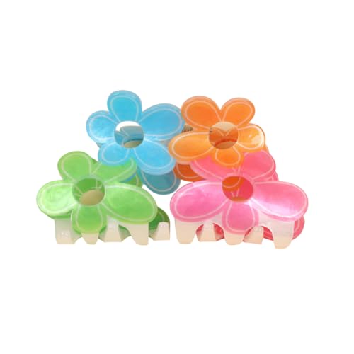 Haarspange mit Cartoon-Blumen, Acryl, kleine Haarklammer für Damen, 1 Stück (1 Stück), Blumenmuster von mishdacthgd