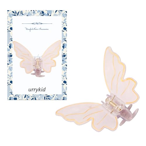 Schmetterlings-Haarspangen, 10,2 cm, niedliche Acetat-Haarspangen für Damen, lustige Haarklammern für Damen, einzigartiger Schmetterlings-Haarschmuck (Rosa) von mishdacthgd