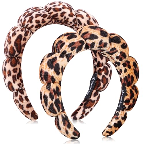 Stirnbänder für Gesichtspflege, Frottee, 2 Stück, Puffy Make-up und Gesichtswäsche Stirnbänder von mishdacthgd