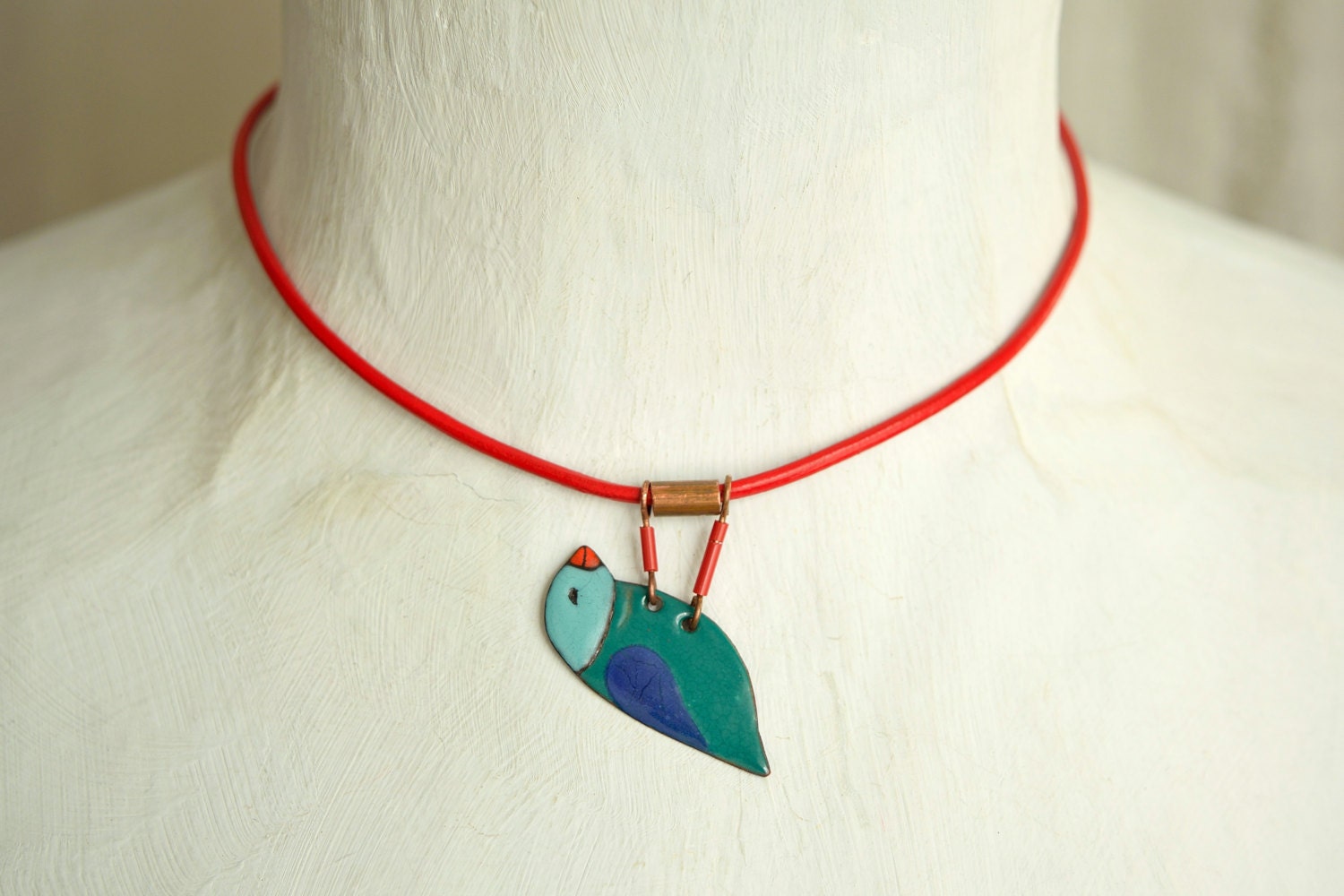 Blauer Vogel, Emaille Anhänger, Halskette, Schmuck, Vogel Halskette, Boho Birdie Blauer Vogel, Emaille Anhänger, Halskette, Schmuck, Vogel Halskette, Boho Birdie von miskka