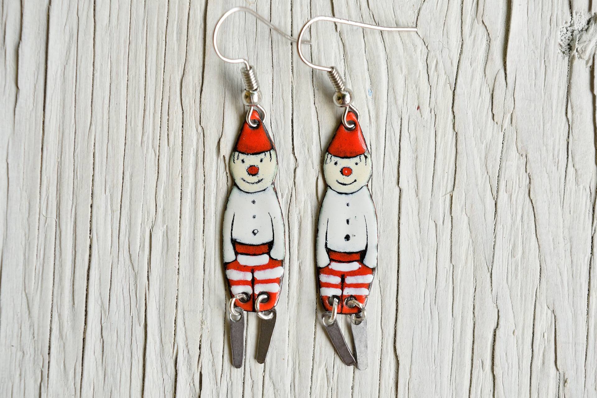 Clown Schmuck, Emaille Ohrringe, Harlekin, Pierrot, Gestreift, Zirkus Hut, Dangle & Drop, Joker Clown Schmuck, Emaille Ohrringe, Harlekin, Pierrot, Gestreift, Zirkus Hut, Dangle & Drop, Joker von miskka