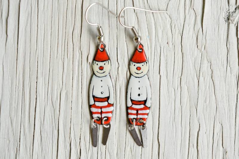 Clown Schmuck, Emaille Ohrringe, Harlekin, Pierrot, Gestreift, Zirkus Hut, Dangle & Drop, Joker Clown Schmuck, Emaille Ohrringe, Harlekin, Pierrot, Gestreift, Zirkus Hut, Dangle & Drop, Joker von miskka