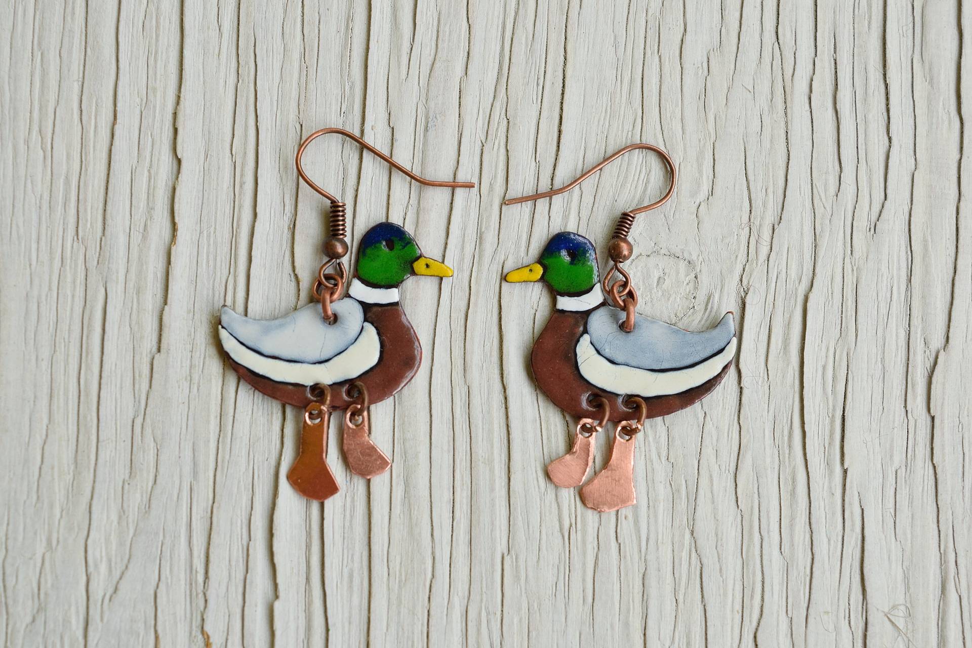Ente Schmuck, Emaille Ohrringe, Stockente, Ente, Stockente Wildlife Birding, Wasservögel, Vogel Ente Schmuck, Emaille Ohrringe, Stockente, Ente, Stockente Wildlife Birding, Wasservögel, Vogel von miskka