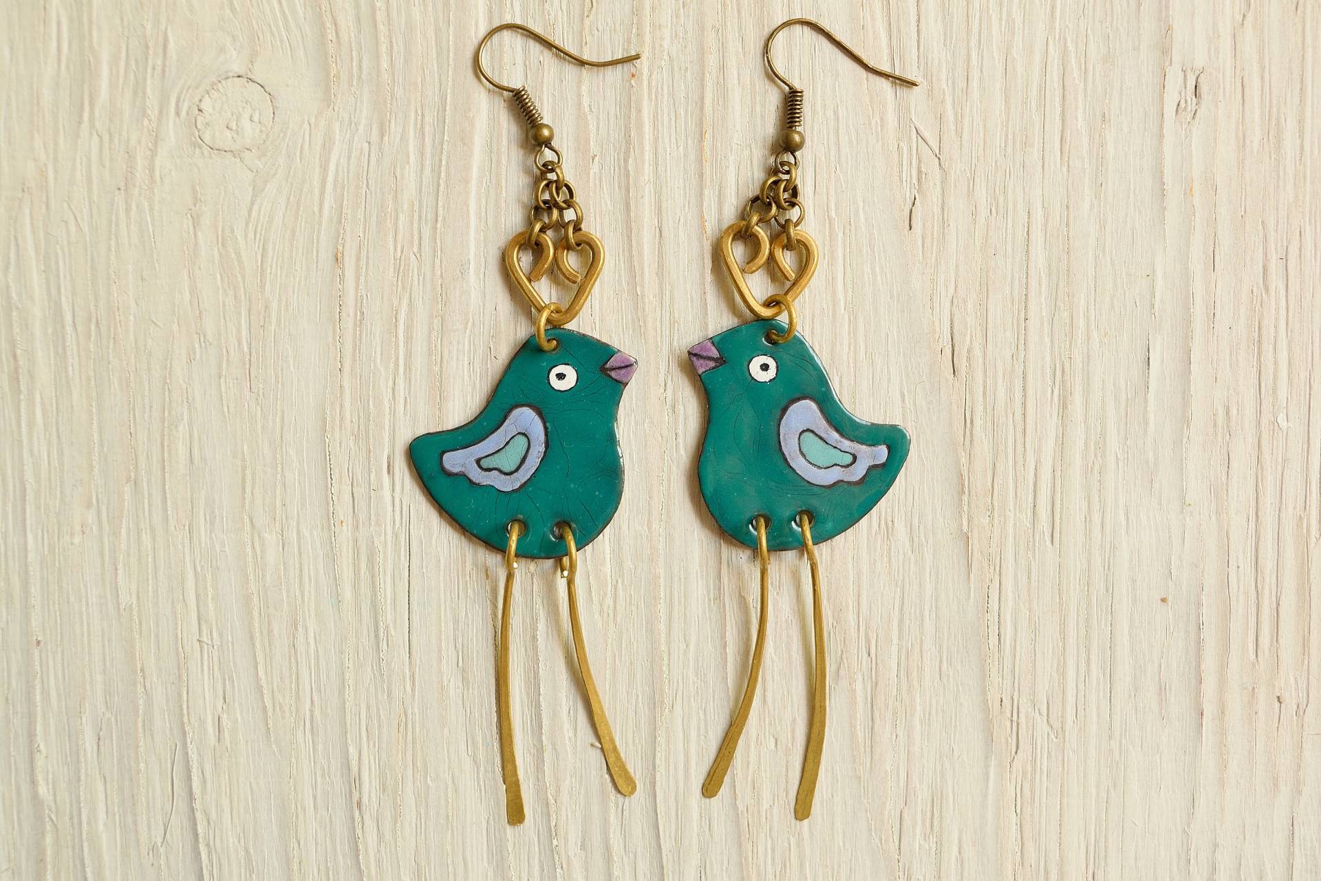 Türkis Vogel Ohrringe, Emaille Schmuck, Birdie Birdie, Türkis, Schmuck Türkis Vogel Ohrringe, Emaille Schmuck, Birdie Birdie, Türkis, Schmuck von miskka