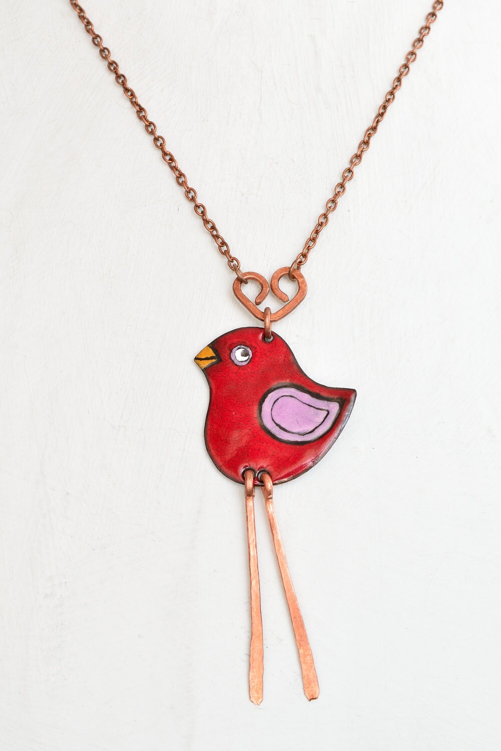 Weinrot Vogel, Vogel Halskette, Anhänger, Birdie, Emaille Emaillierter Schmuck, Kupfer, Birdie Ohrringe Weinrot Vogel, Vogel Halskette, Anhänger, Birdie, Emaille Emaillierter Schmuck, Kupfer, Birdie Ohrringe von miskka