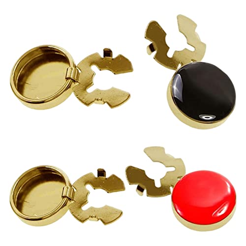 4 Stück Herren-Manschettenknöpfe Anzugdekoration formelle Knopfabdeckung Messing Zubehör für Hochzeits-Smoking und formelle Veranstaltungen von misppro
