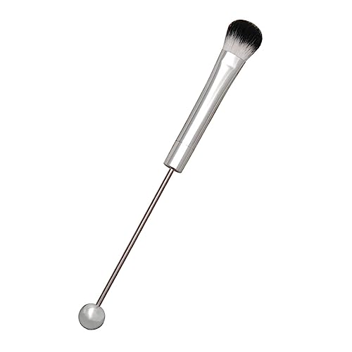 5-teiliges Lidschatten-Pinsel-Set mit Perlen, für Make-up, synthetische Grundierung, Pinsel-Set mit Aluminiumröhren für Make-up-Anwendung, Silber von misppro