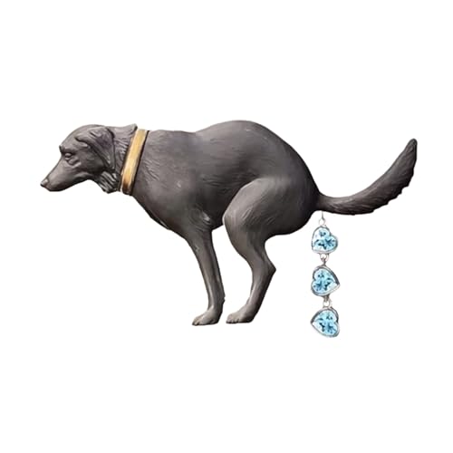 Brosche mit Hundekot-Design, Zinklegierung, Tier-Anstecknadel für Damen, Kleidung, Dekoration, 5,5 x 3 cm von misppro