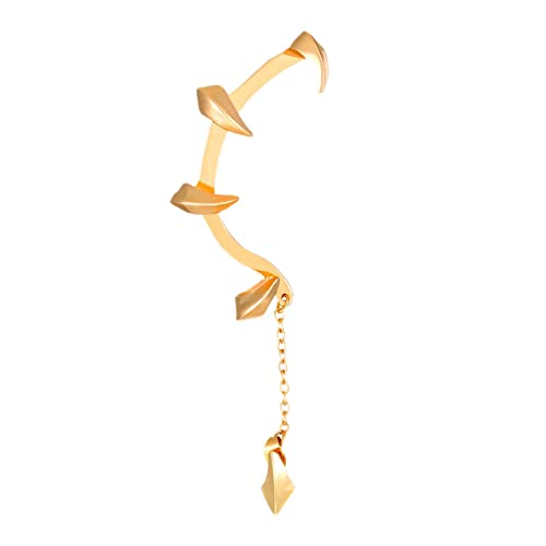 Klaue Ohr Ohrring Knorpel Ohrwickel Ohrclip Gothic Punk Drachenklaue für Frauen Golden 6.1 cm von misppro