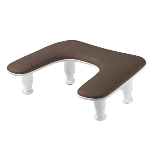 Nagel-Armlehne, Ständer, Maniküre, Handauflage mit verstellbarer Höhe, Memory-Schaum-Kissen für Nagelstudio, Heimgebrauch, 43,5 x 28 x 15 cm, Kaffeebraun von misppro