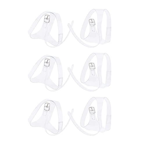 misppro 3 x Paar unsichtbare transparente Riemen für Damen, Zubehör, um Schuhe zu halten von misppro