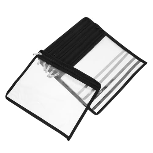misppro 6 transparente Aufbewahrungsbeutel mit Reißverschluss, wasserdichte PVC-Bleistifttaschen für Schulbedarf und Toilettenartikel von misppro