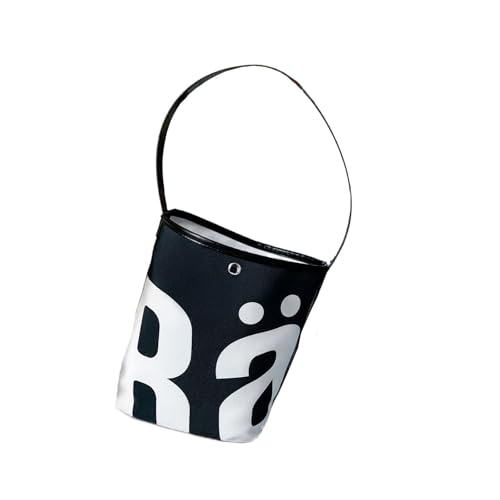 misppro Damen Beuteltasche, tragbar, modisch, Schultertasche, für Arbeit, Pendeln, Dating, 20 x 9 x 28 cm, Schwarz von misppro