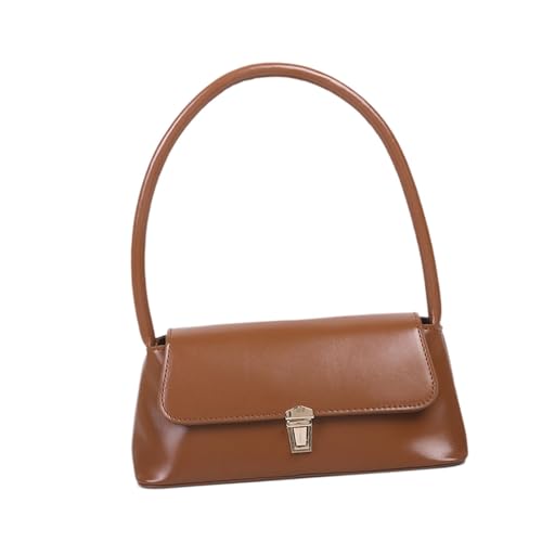 misppro Damen PU Leder Unterarmtasche Schulter Geldbörse für Reisen Urlaub Dating Compact Crossbody Handtasche, Braun, one-size von misppro
