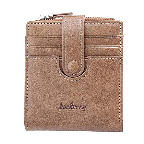 misppro Herren Business Multifunktions PU Leder Kartenetui Faltbar Braun, Braun, 0 von misppro