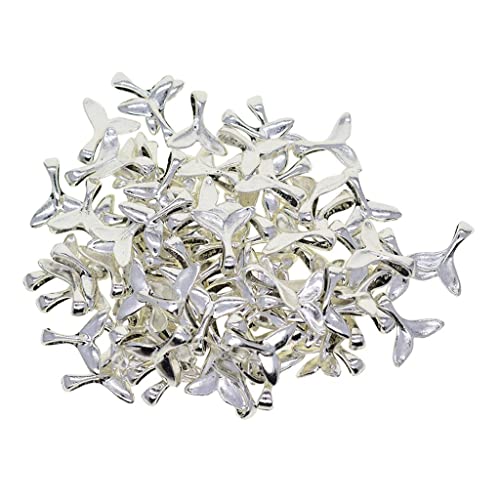 misppro Meerjungfrauenschwanz-Anhänger, Zinklegierung, 3D-Fischschwanz-Anhänger für Armbänder, Ohrringe, Bastelprojekte, Weihnachtsdekoration, 100 Stück von misppro