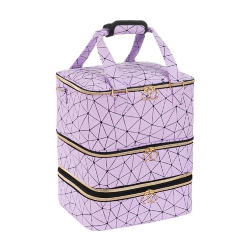 misppro Nagellack-Aufbewahrungstasche mit Reißverschlusstasche für 84 Flaschen, 3-lagiger Reise-Organizer von misppro