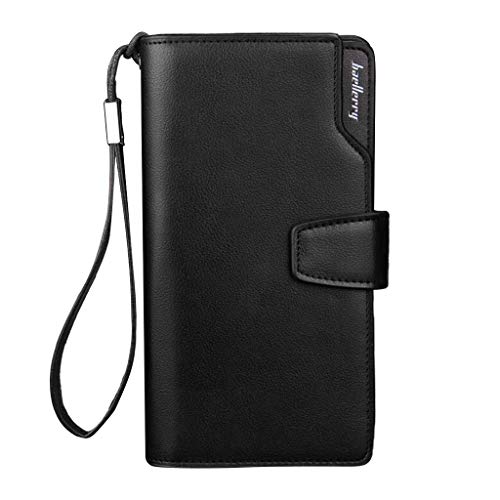 misppro Schwarze, multifunktionale Multi-Karten-Retro-Kreativgeldbörse, Schwarz, 0 von misppro