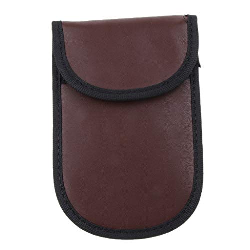 misppro Signalabschirmung, Blocker-Tasche, Schlüsselanhänger, blockierend, Anti-Hacking-Sicherheit, Braun, Braun, 0 von misppro