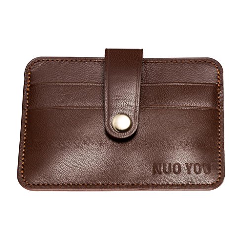misppro Slim Suede Business Wallet Credit Card Holder Case Slim Pocket Brown, Braun, 0 von misppro