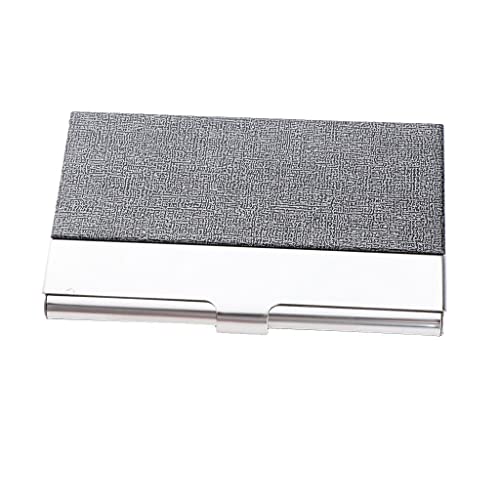 misppro Visitenkartenhalter aus luxuriösem PU-Leder und Edelstahl-Kartenetui, Braun, 0 von misppro