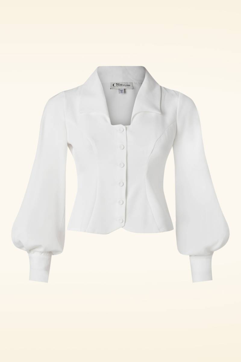 Arien Gia Bluse in Off-White. von miss candyfloss