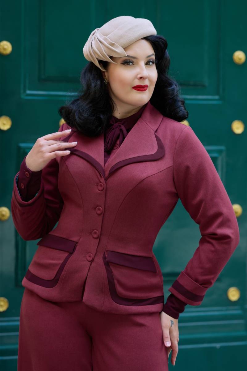 Salma Bo Blazerjacke in Weinrot Salma Bo Blazerjacke in Weinrot von miss candyfloss