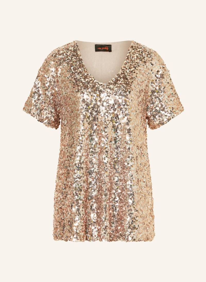 Miss Goodlife Blusenshirt Mit Pailletten beige von miss goodlife