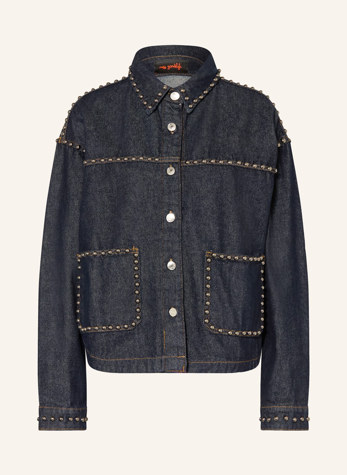 Miss Goodlife Jeansjacke Mit Nieten blau von miss goodlife