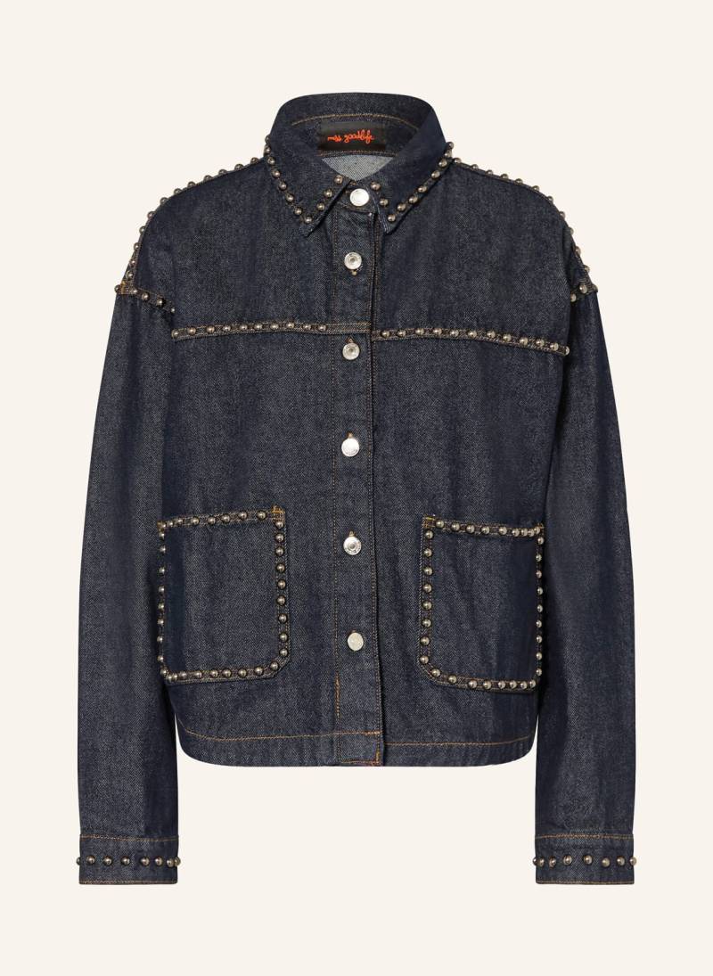 Miss Goodlife Jeansjacke Mit Nieten blau von miss goodlife