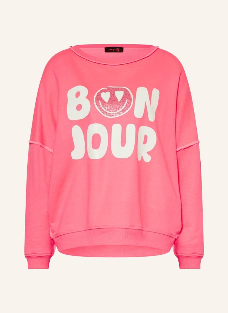 Miss Goodlife Oversized-Sweatshirt Mit Schmucksteinen pink von miss goodlife
