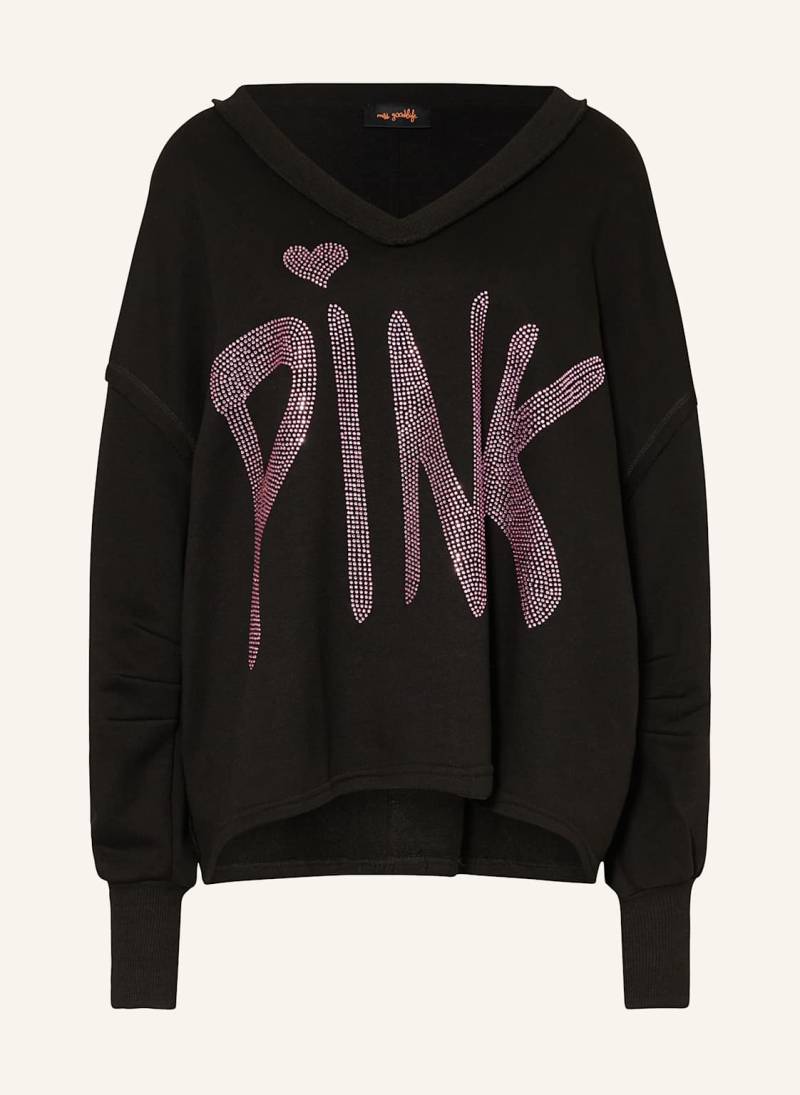 Miss Goodlife Oversized-Sweatshirt Mit Schmucksteinen schwarz von miss goodlife