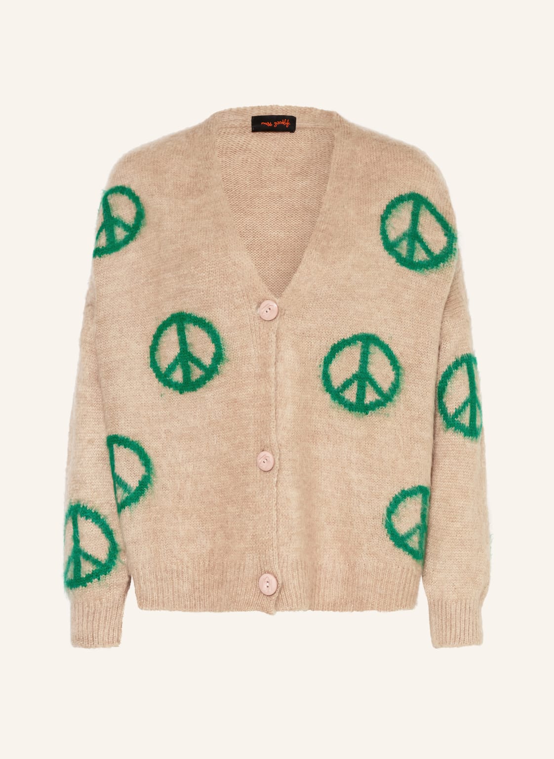 Miss Goodlife Strickjacke Mit Alpaka beige von miss goodlife