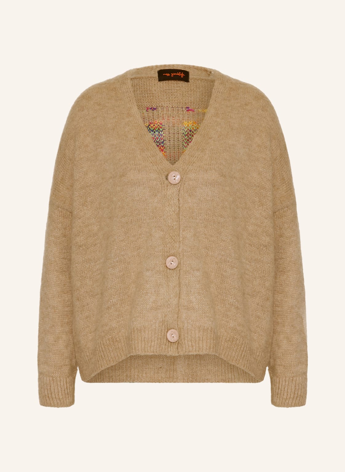 Miss Goodlife Strickjacke Mit Alpaka braun von miss goodlife